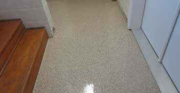 This image shows a flake epoxy flooring.