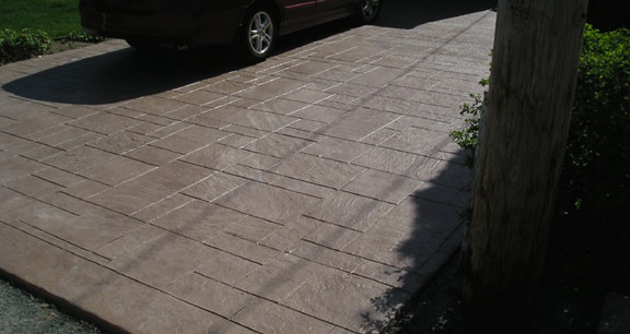 This image shows the driveway of a house.