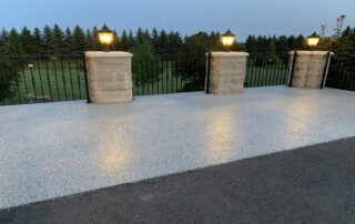 This image shows a porch with flake epoxy finish.